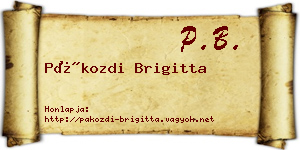 Pákozdi Brigitta névjegykártya