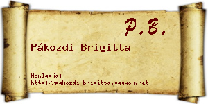 Pákozdi Brigitta névjegykártya