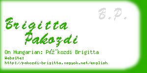 brigitta pakozdi business card